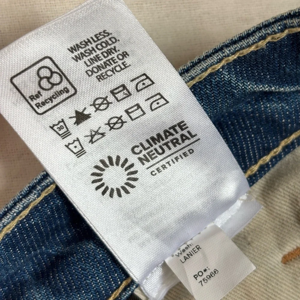 Reformation Cynthia High Rise Straight Jeans Womens Sz 26 Button Fly Blue Denim - Picture 14 of 15